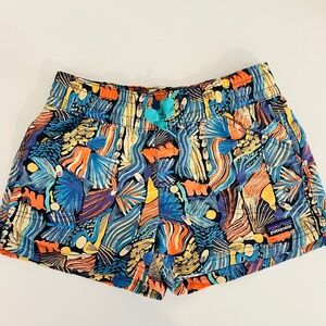 EUC Patagonia Costa Rica Baggies Joy/Pitch Blue Shorts Size 10